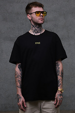Übergroßes Herren-T-Shirt mit Aufdruck „Ohne Popkultur“ in Schwarz Without 8049266 Foto №4