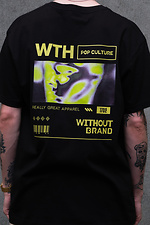 Übergroßes Herren-T-Shirt mit Aufdruck „Ohne Popkultur“ in Schwarz Without 8049266 Foto №6