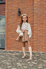 Durchscheinende beige Kniestrümpfe für Kinder M-SOCKS 2040267 Foto №2