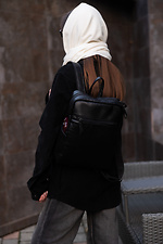Black small backpack in glossy leatherette Mamakazala 8038267 photo №1