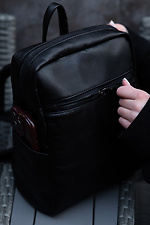 Black small backpack in glossy leatherette Mamakazala 8038267 photo №10