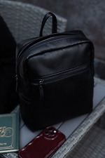 Black small backpack in glossy leatherette Mamakazala 8038267 photo №11