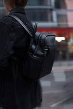 Black small backpack in glossy leatherette Mamakazala 8038267 photo №13