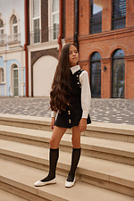 Дитячі чорні напівпрозорі гольфи в крапочку M-SOCKS 2040268 фото №5