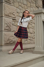 Children's burgundy translucent knee socks M-SOCKS 2040270 photo №5
