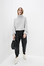 Übergroßer gestrickter Winterpullover mit hohem Kragen und weiten Ärmeln Sewel 4038270 Foto №2