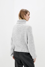Übergroßer gestrickter Winterpullover mit hohem Kragen und weiten Ärmeln Sewel 4038270 Foto №3