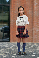 Children's dark blue translucent knee socks M-SOCKS 2040271 photo №3