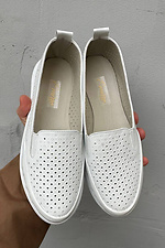 Women's summer leather loafers white  2505271 photo №2
