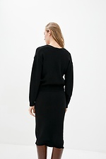 Теплый вязаный костюм двойка: платье, короткий кардиган Sewel 4038271 фото №3