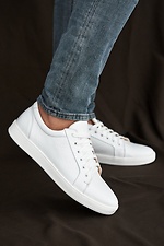 Spring white leather sneakers  8019271 photo №1