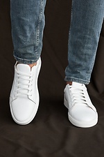 Spring white leather sneakers  8019271 photo №2