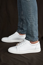 Spring white leather sneakers  8019271 photo №3