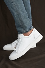 Spring white leather sneakers  8019271 photo №4