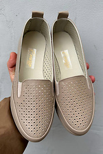 Women's summer leather loafers beige  2505272 photo №2