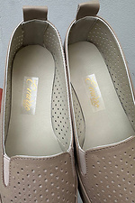 Women's summer leather loafers beige  2505272 photo №3