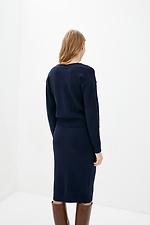 Warm knitted two-piece suit: dress, short cardigan  4038272 photo №3