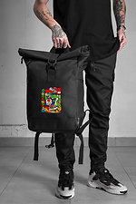 Lässiger Rolltop-Schulrucksack für Jungen mit Super-Mario-Aufdruck Schwarz Without 8055272 Foto №2