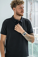 Herren-Polo-T-Shirt einfarbig Polo Schwarz Teamv 8034273 Foto №4
