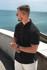 Herren-Polo-T-Shirt einfarbig Polo Schwarz Teamv 8034273 Foto №5