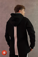 Black brushed oversized knitted hoodie GEN 8000274 photo №3