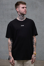 Übergroßes Herren-T-Shirt mit Aufdruck ohne Streetwear in Schwarz Without 8049274 Foto №4