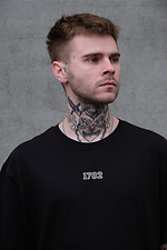 Übergroßes Herren-T-Shirt mit Aufdruck ohne Streetwear in Schwarz Without 8049274 Foto №5
