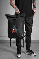 Lässiger Rolltop-Schulrucksack für Jungen mit Cars Aufdruck Schwarz Without 8055274 Foto №2