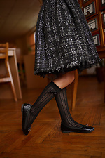 Children's black lace knee socks with a bow M-SOCKS 2040276 photo №2