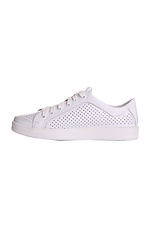 Hollow-out white leather summer sneakers  4205276 photo №1