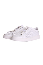 Hollow-out white leather summer sneakers  4205276 photo №2