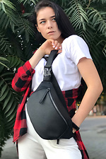 Black universal banana belt bag with a zipper Mamakazala 8038276 photo №1