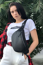 Black universal banana belt bag with a zipper Mamakazala 8038276 photo №2