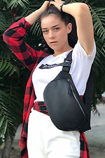Black universal banana belt bag with a zipper Mamakazala 8038276 photo №3