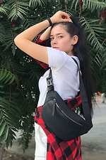 Black universal banana belt bag with a zipper Mamakazala 8038276 photo №4