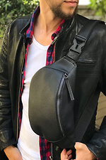 Black universal banana belt bag with a zipper Mamakazala 8038276 photo №5
