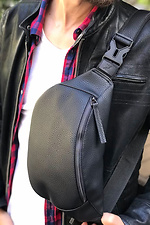 Black universal banana belt bag with a zipper Mamakazala 8038276 photo №6