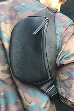 Black universal banana belt bag with a zipper Mamakazala 8038276 photo №7