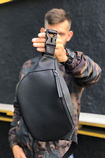Black universal banana belt bag with a zipper Mamakazala 8038276 photo №8
