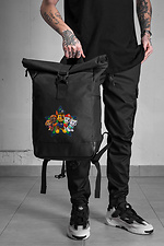 Lässiger Rolltop-Schulrucksack für Jungen mit Aufdruck Puppy Patrol Schwarz Without 8055276 Foto №2