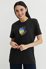Хлопковая женская футболка с патриотическим принтом Garne 9000276 фото №1