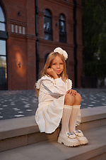 Milchige, durchbrochene Kniestrümpfe für Kinder M-SOCKS 2040278 Foto №2
