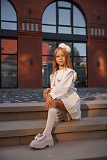 Milchige, durchbrochene Kniestrümpfe für Kinder M-SOCKS 2040278 Foto №4
