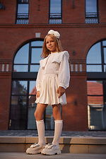 Children's milky lace knee-highs M-SOCKS 2040278 photo №6