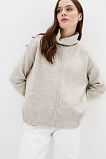 Warm knitted oversized sweater with a high collar Sewel 4038278 photo β1