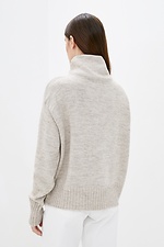 Warm knitted oversized sweater with a high collar Sewel 4038278 photo β3