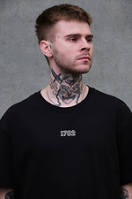 Übergroßes Herren-T-Shirt mit Aufdruck Without Fight Schwarz Without 8049278 Foto №5