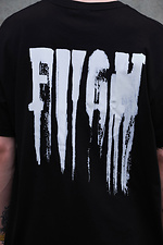 Übergroßes Herren-T-Shirt mit Aufdruck Without Fight Schwarz Without 8049278 Foto №6