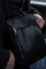 Messenger bag in textured leather with wide strap Mamakazala 8038279 photo №2