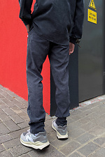 Прямые вельветовые штаны серого цвета GEN 8000281 фото №2